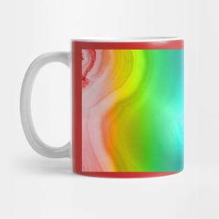 Rainbow colors agate slice mineral Mug